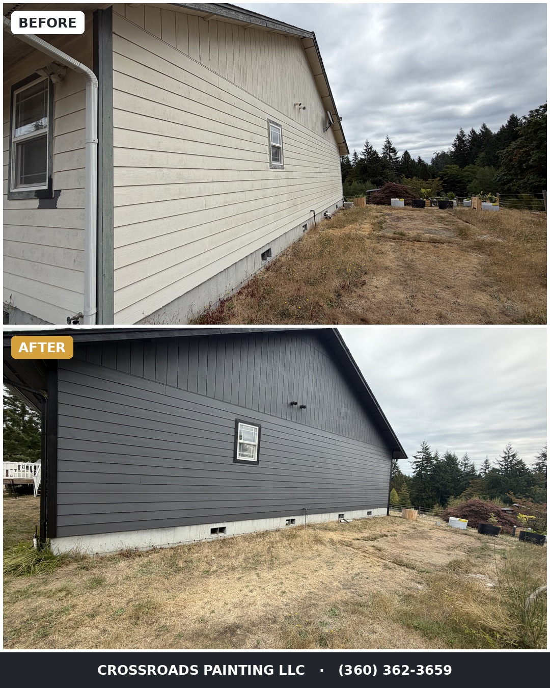 Exterior painting before and after view 2