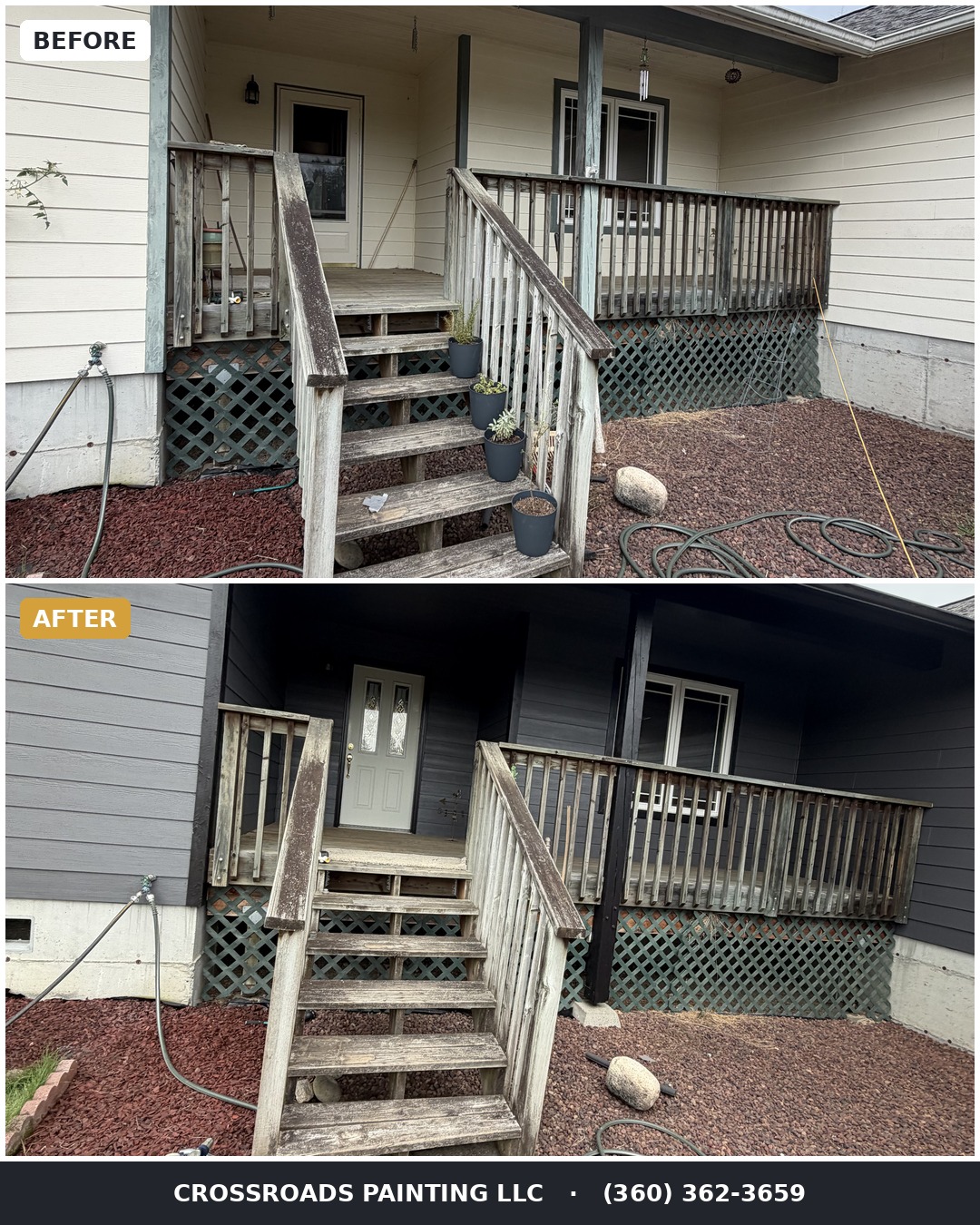 Exterior painting before and after view 4