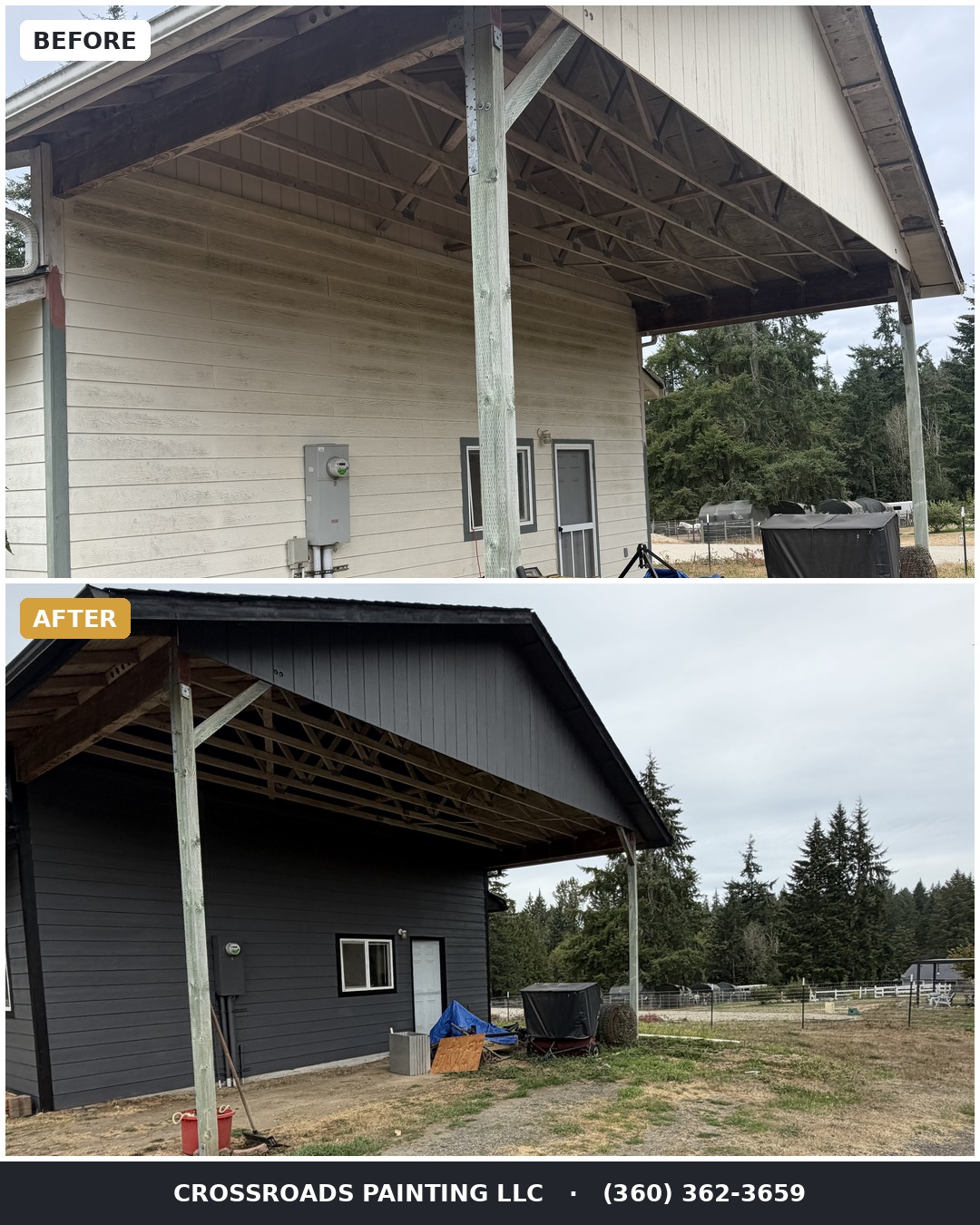 Exterior painting before and after view 5